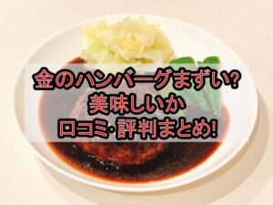 金のハンバーグまずい?美味しいか口コミ･評判まとめ!