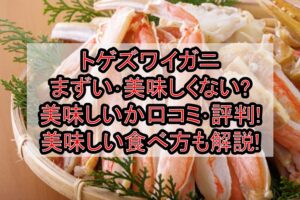 トゲズワイガニまずい･美味しくない?美味しいか口コミ･評判まとめ!美味しい食べ方も解説!
