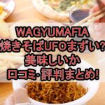 WAGYUMAFIA焼きそばUFOまずい?美味しいか口コミ･評判まとめ!