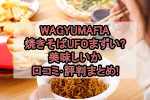 WAGYUMAFIA焼きそばUFOまずい?美味しいか口コミ･評判まとめ!