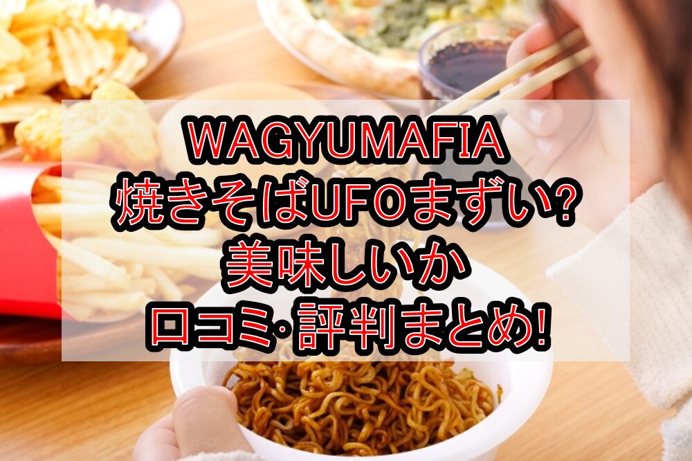 WAGYUMAFIA焼きそばUFOまずい?美味しいか口コミ･評判まとめ!