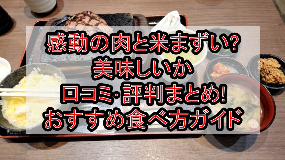 感動の肉と米まずい?美味しいか口コミ･評判まとめ!おすすめ食べ方ガイド