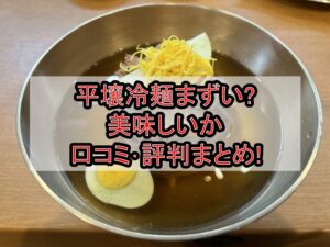 平壌冷麺まずい?美味しいか口コミ･評判まとめ!