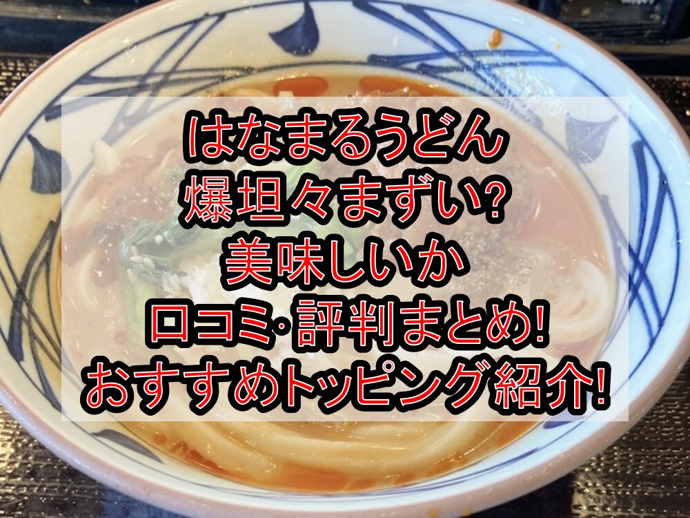 はなまるうどん爆坦々まずい?美味しいか口コミ･評判まとめ!おすすめトッピングも紹介!