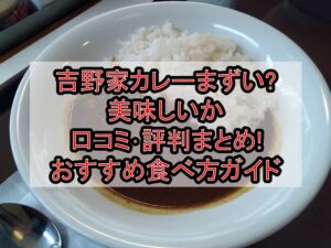 吉野家カレーまずい?美味しいか口コミ･評判まとめ!おすすめ食べ方ガイド