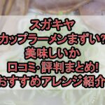 スガキヤのカップラーメンまずい?美味しいか口コミ･評判まとめ!おすすめアレンジ紹介!