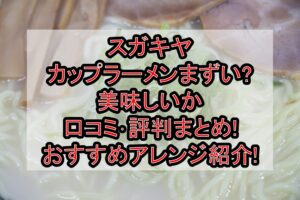 スガキヤのカップラーメンまずい?美味しいか口コミ･評判まとめ!おすすめアレンジ紹介!