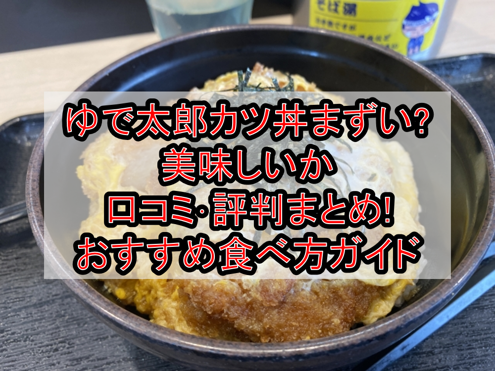 ゆで太郎カツ丼まずい?美味しいか口コミ･評判まとめ!おすすめ食べ方ガイド