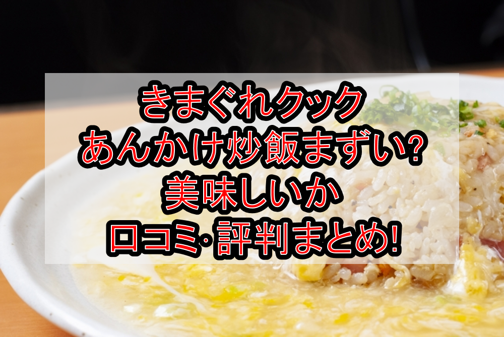 きまぐれクックあんかけ炒飯まずい?美味しいか口コミ・評判まとめ!